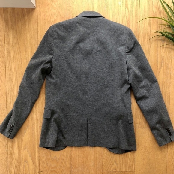 ZARA  MAN BASIC GREY SWEAT BLAZER - L - Picture 8 of 8